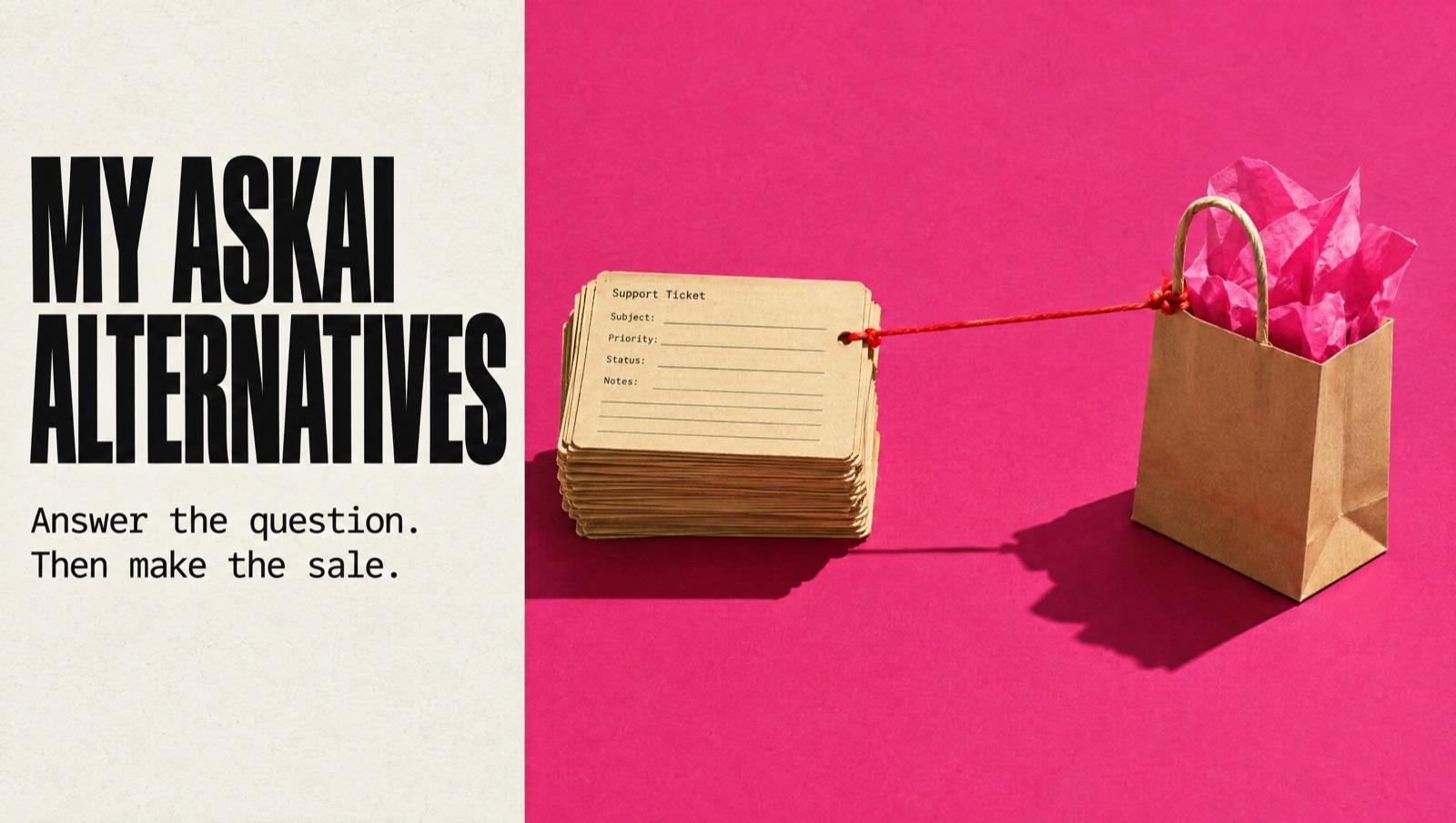 My AskAI alternatives: answer the question, then make the sale