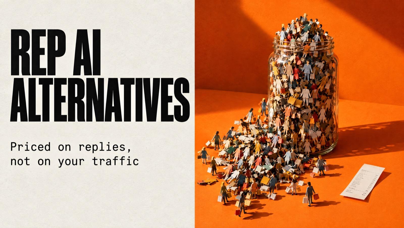 Rep AI alternatives: priced on replies, not on your traffic