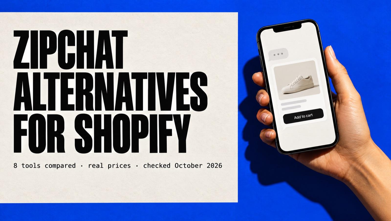 Zipchat alternatives for Shopify: 8 tools compared with real prices, checked October 2026